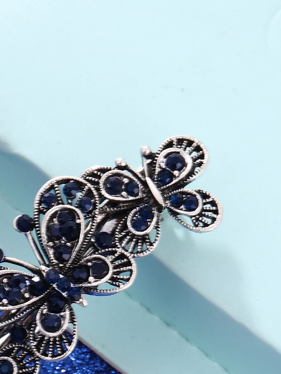 Rhinestone Butterfly Hair Clip