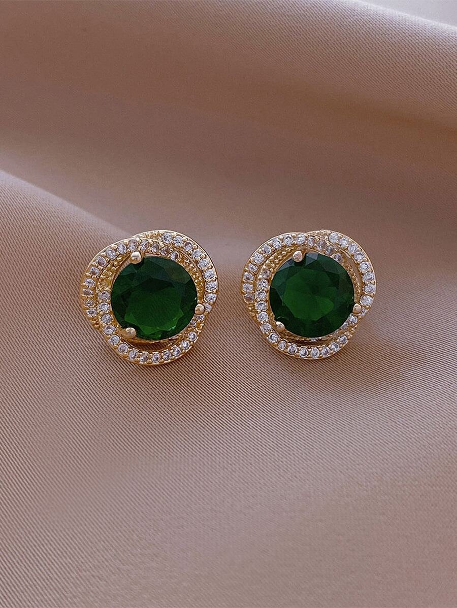 Rhinestone Stud Earrings