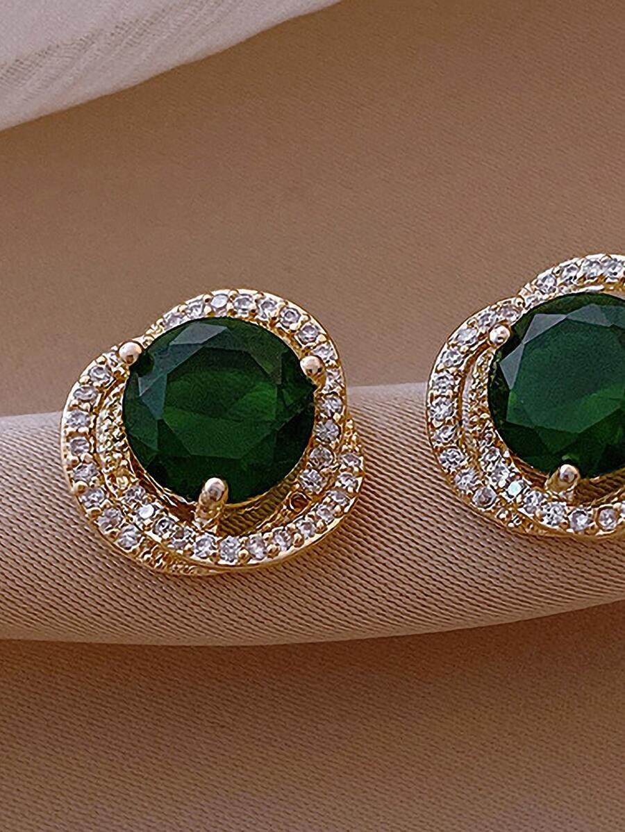 Rhinestone Stud Earrings