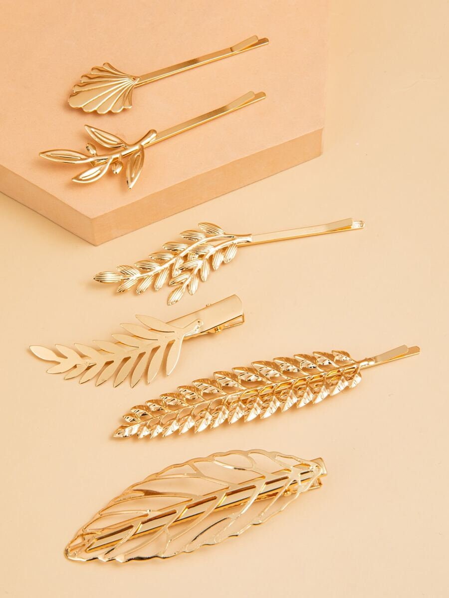 Metal Leaf Hair Clip