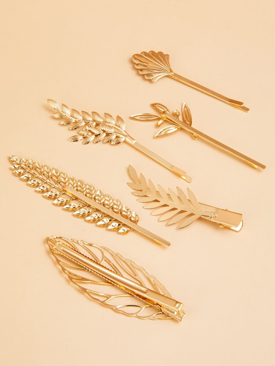 Metal Leaf Hair Clip