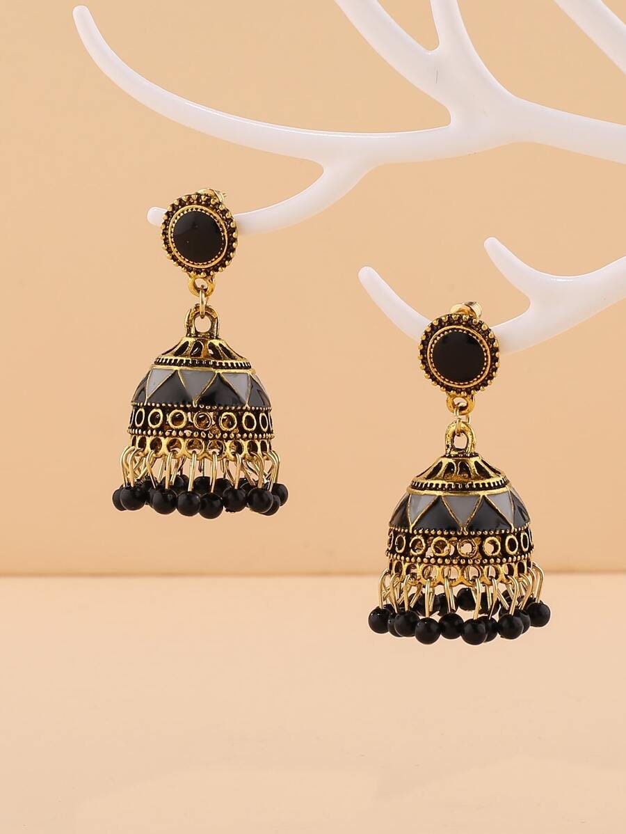 Bead Jhumka Earrings