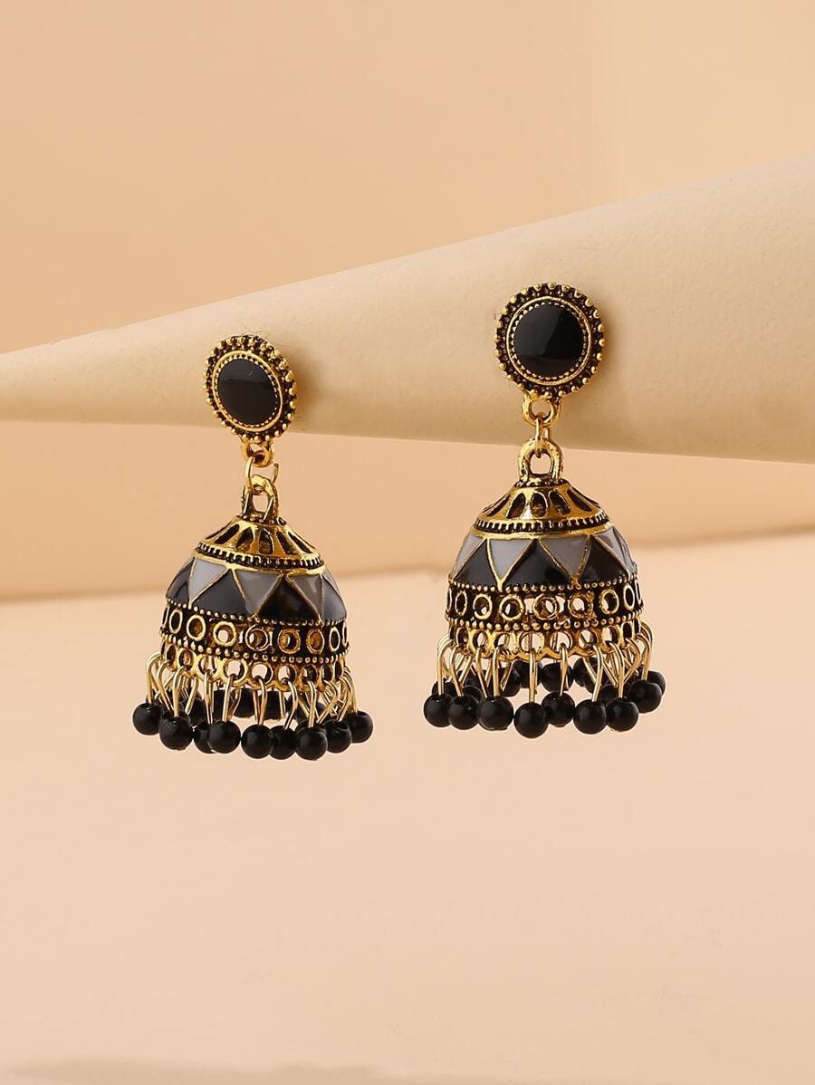 Bead Jhumka Earrings