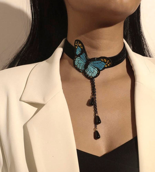 Butterfly Lace Choker