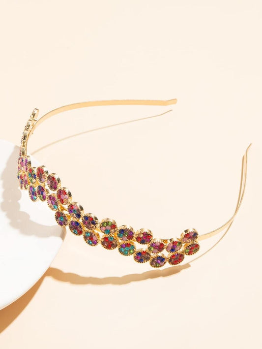 Multicoloured Rhinestone Headband