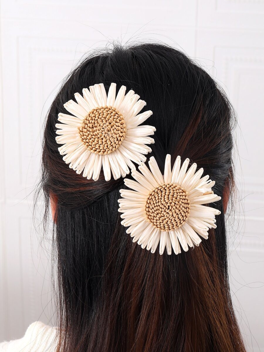 Flower Alligator Hair Clip