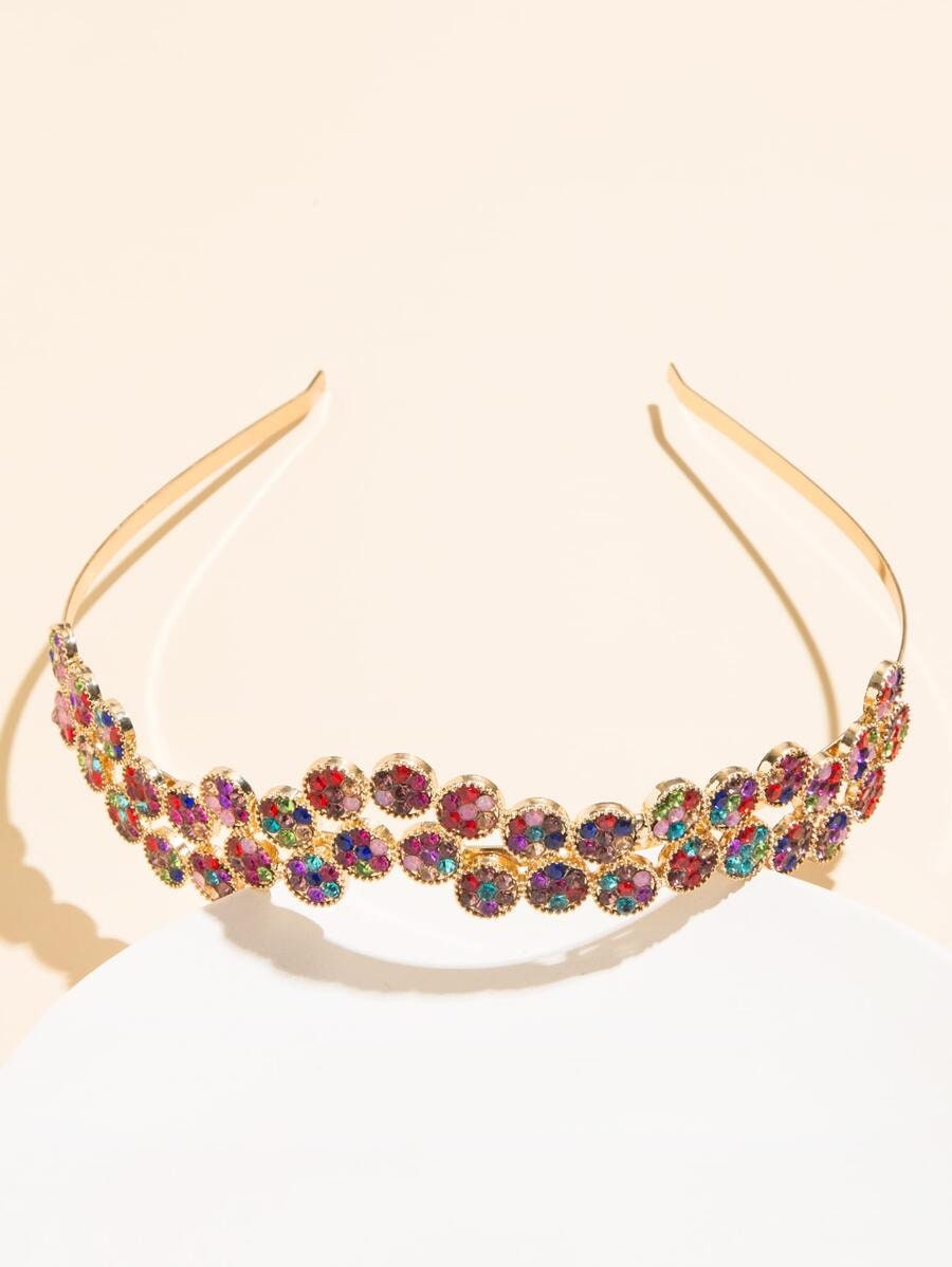 Multicoloured Rhinestone Headband