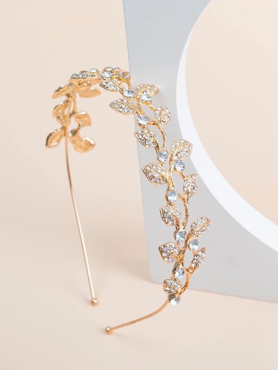 Rhinestone Leaf Headband