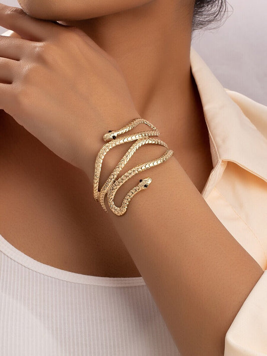 Snake Design Cuff Bangle