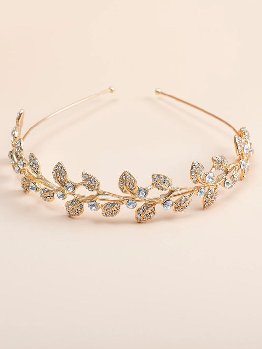 Rhinestone Leaf Headband