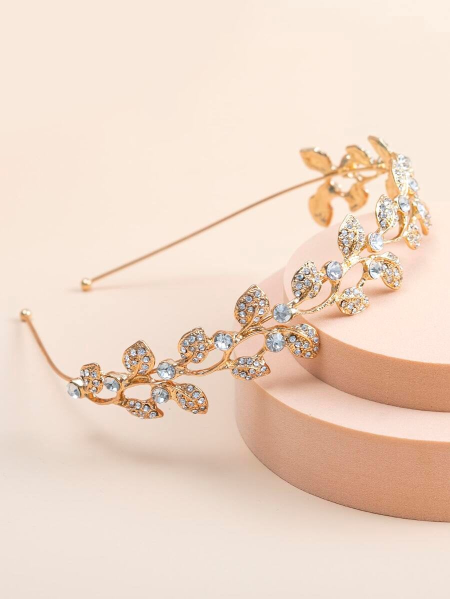 Rhinestone Leaf Headband