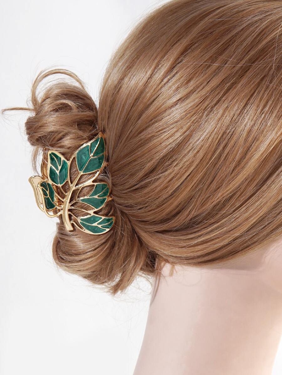 Leaf Design Hair Claw