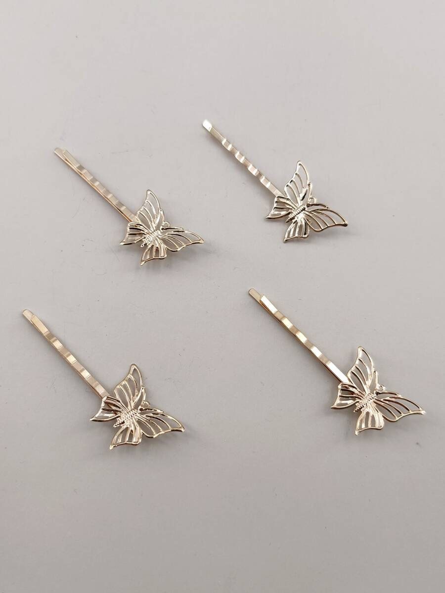 4pcs Butterfly Bobby Pin