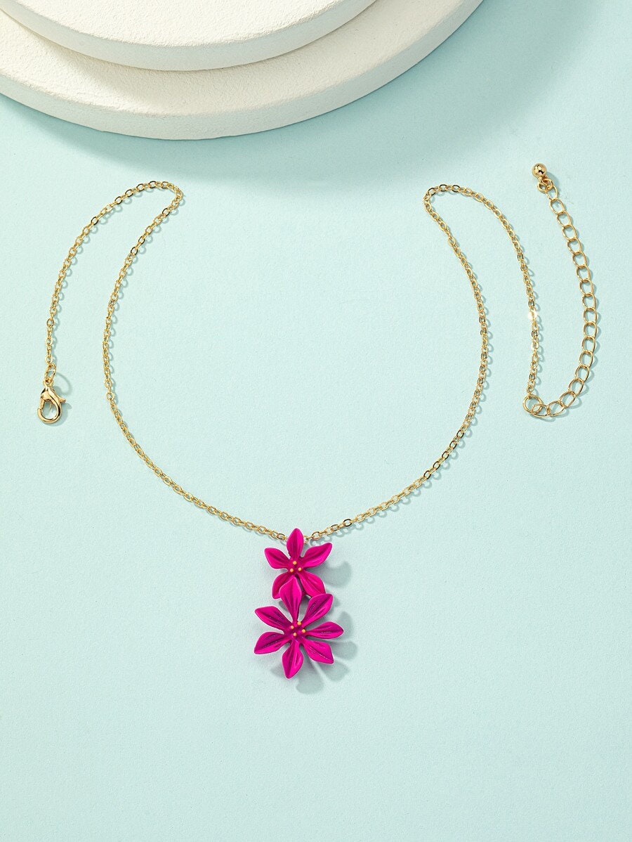 Flower Charm Necklace