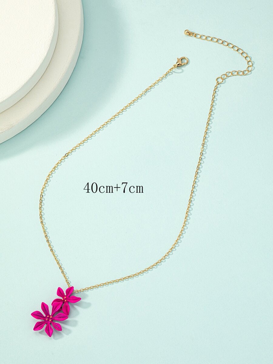 Flower Charm Necklace