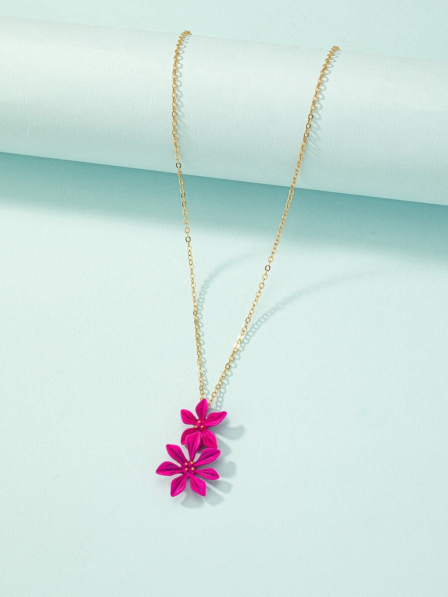 Flower Charm Necklace