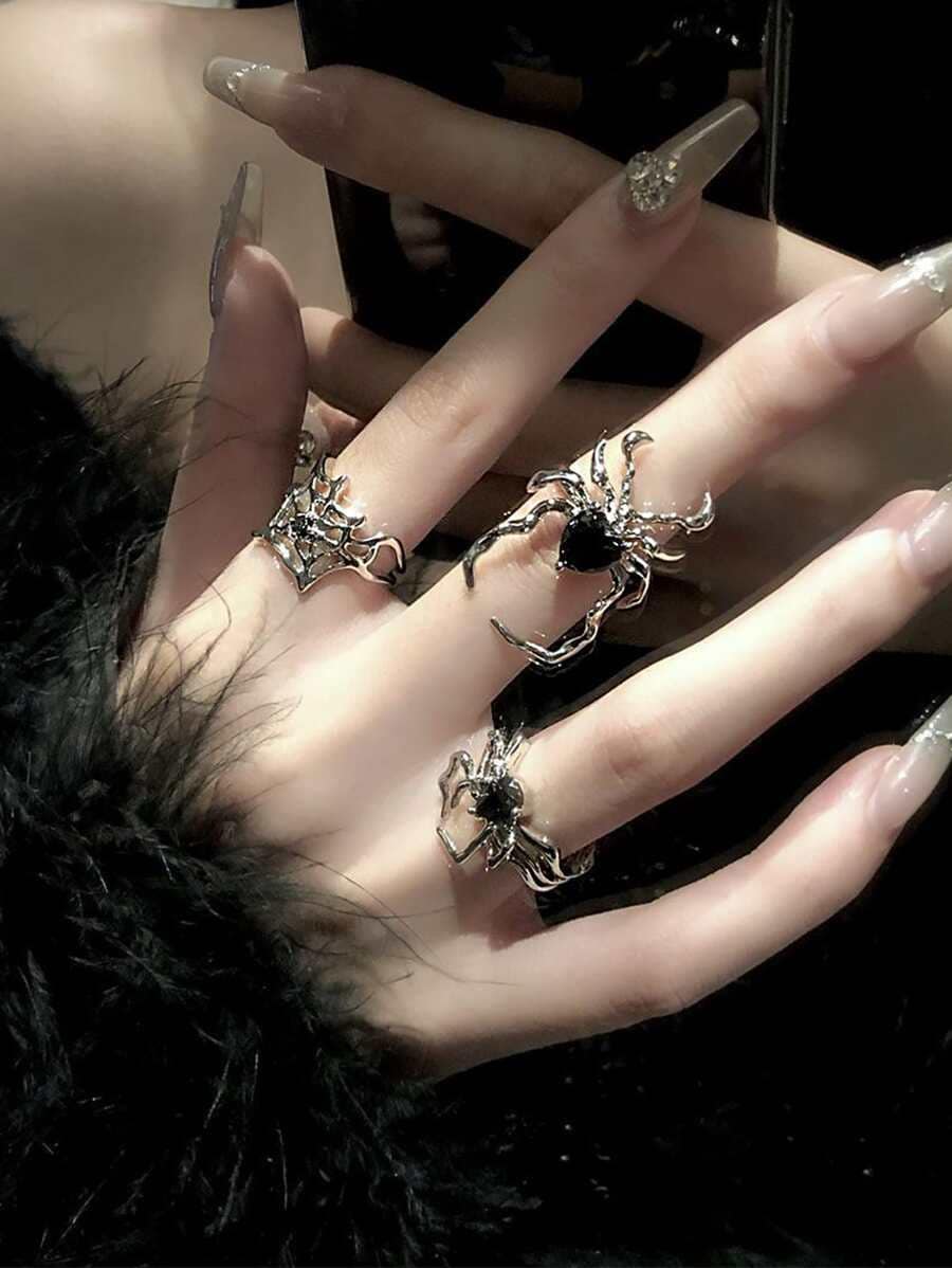 3pcs/set Spider Ring