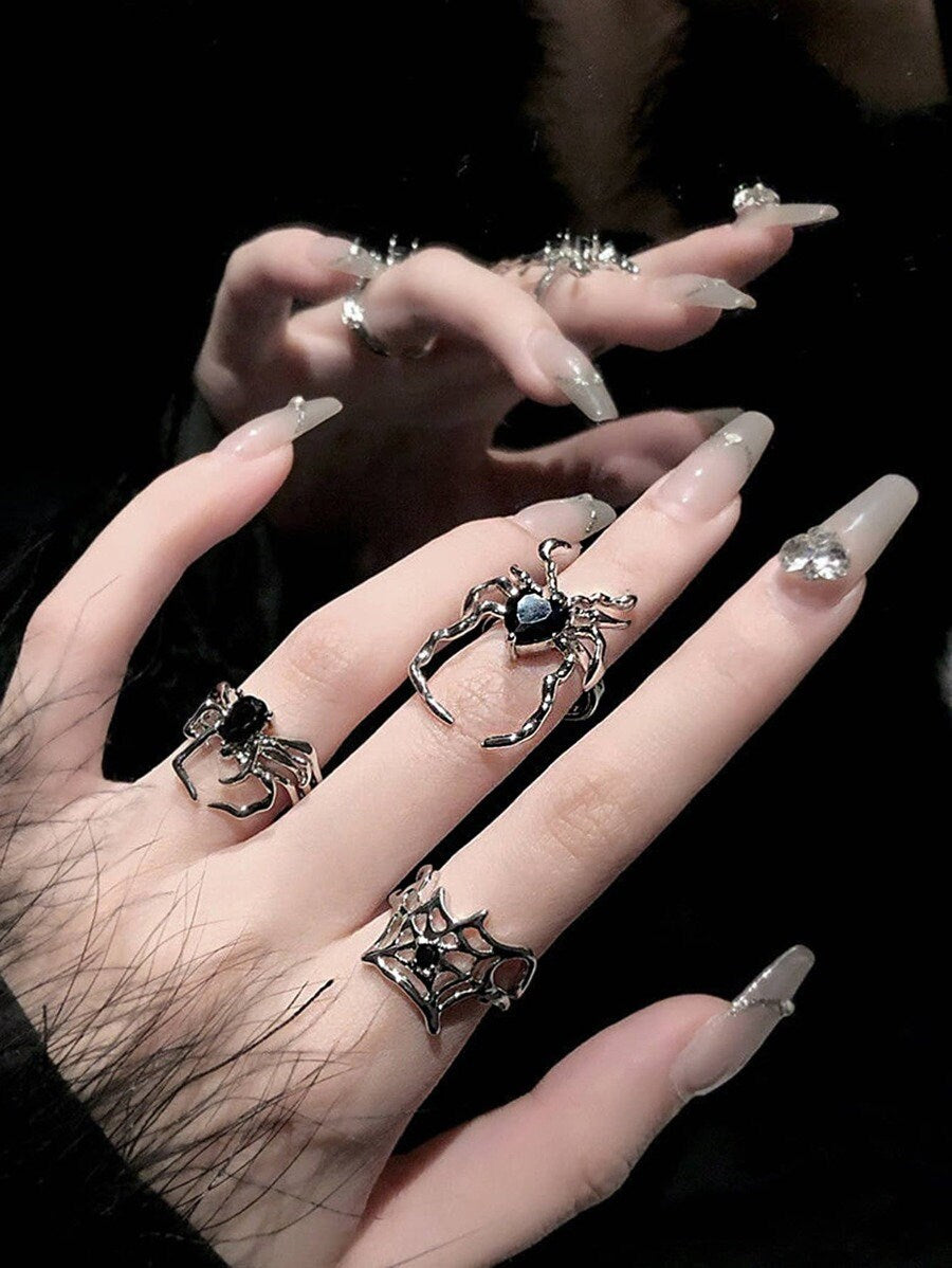 3pcs/set Spider Ring