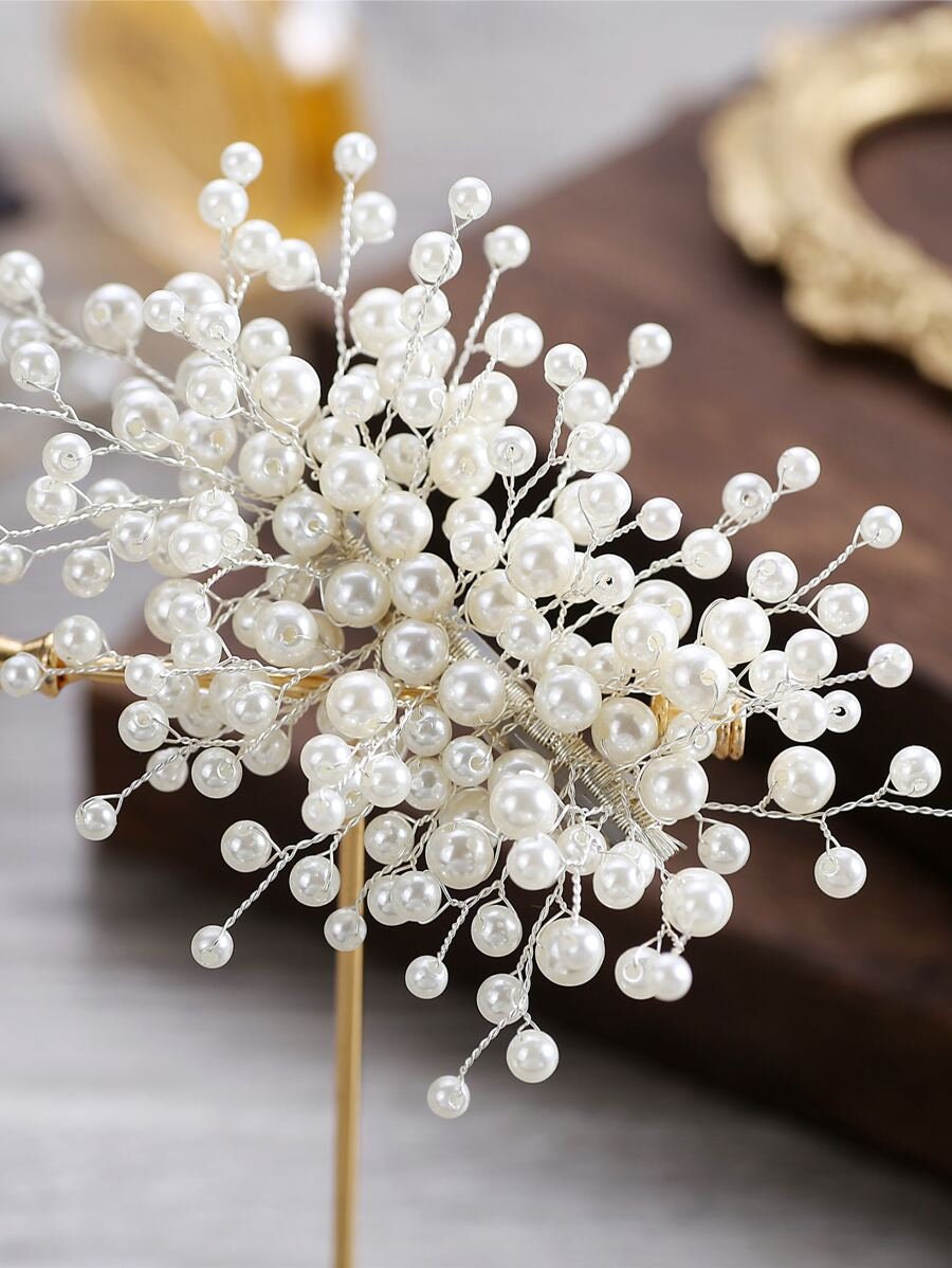 Faux Pearl Bridal Hair Clip