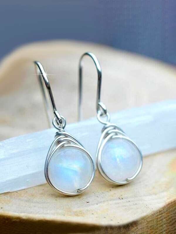 Moonstone Drop Earrings