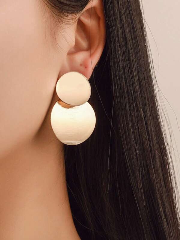 Round Drop Earrings