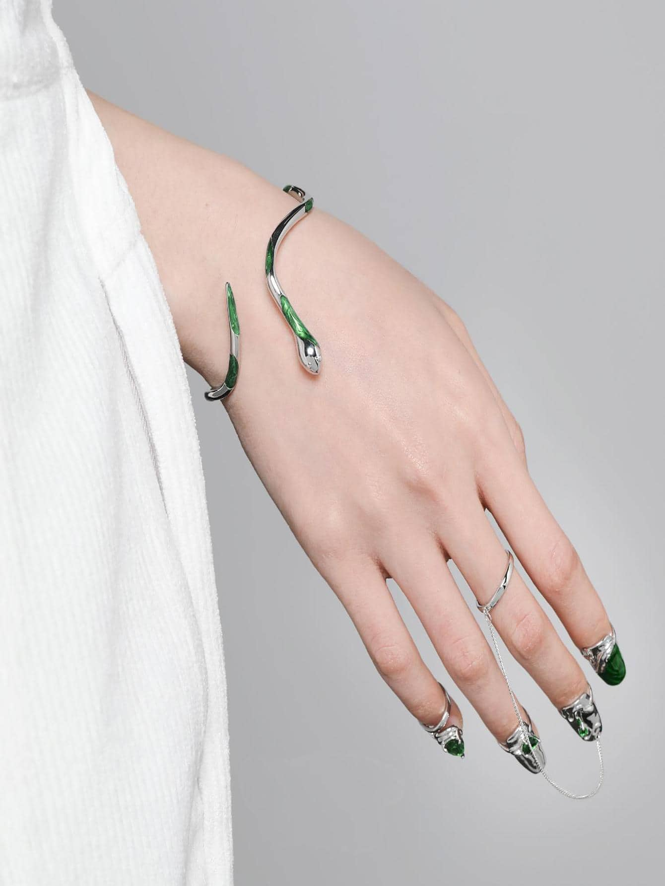 Green Snake Cuff Bangle