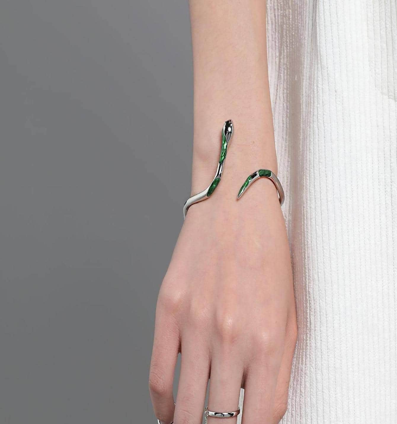 Green Snake Cuff Bangle