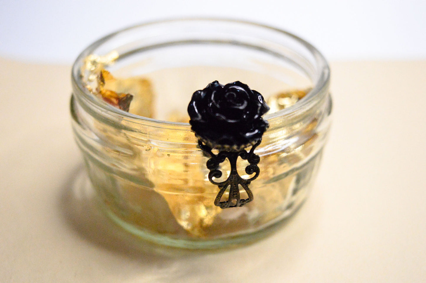 Flower Hollow Out Cuff Ring